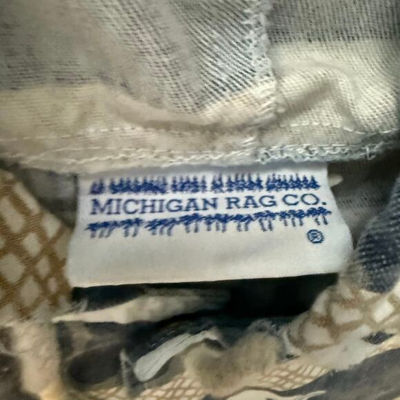 Vintage 80s Michigan Rag Co. Seagulls Wraparound Hooded Canvas Jacket Medium - Picture 4 of 5